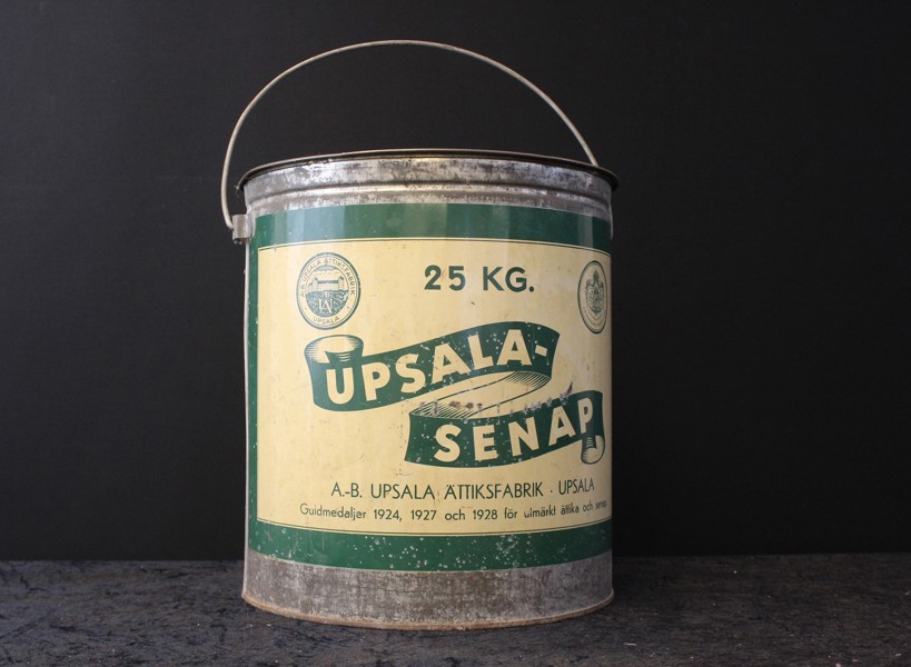 Spann Upsala- senap 25 kg plåtburk