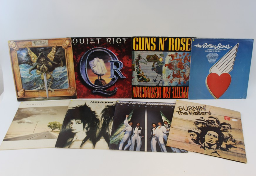 Lp - Gun`s Roses, Stones, Quit Riot m.m.